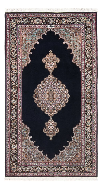 Täbriz - 50 Raj Teppich 75x142cm - Perserteppich - dunkelblau