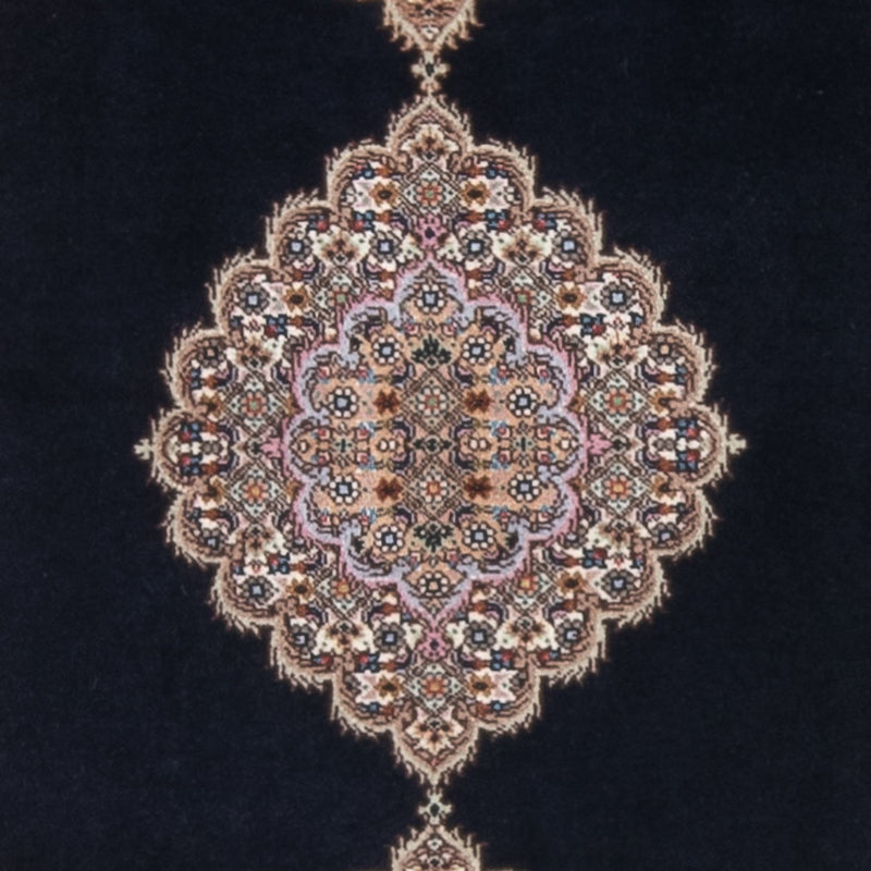 Täbriz - 50 Raj Teppich 75x142cm - Perserteppich - dunkelblau