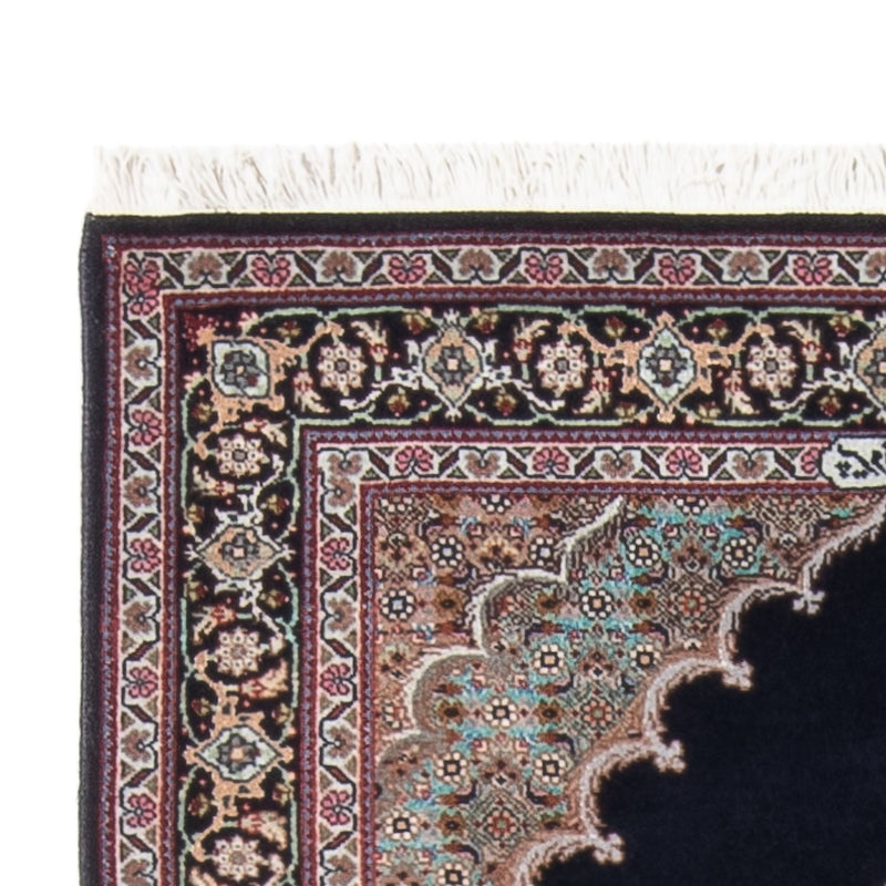 Täbriz - 50 Raj Teppich 75x142cm - Perserteppich - dunkelblau