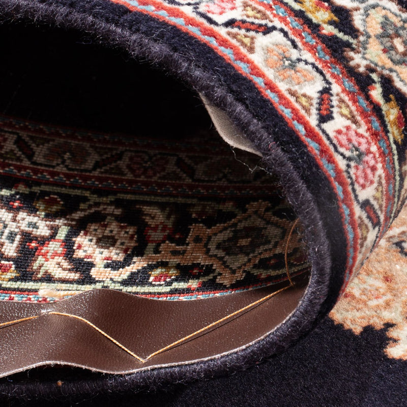 Täbriz - 50 Raj Teppich 75x142cm - Perserteppich - dunkelblau