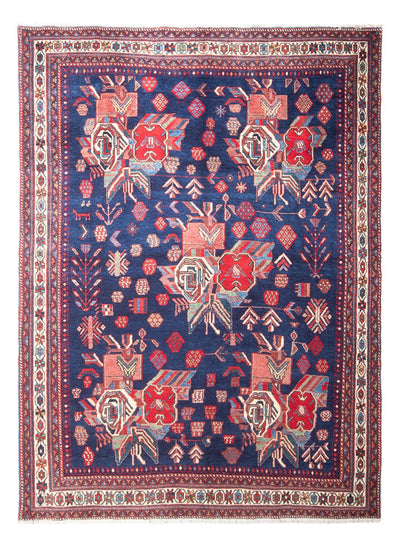 Afshar Sirjan Teppich 162x232cm - Perserteppich - dunkelblau