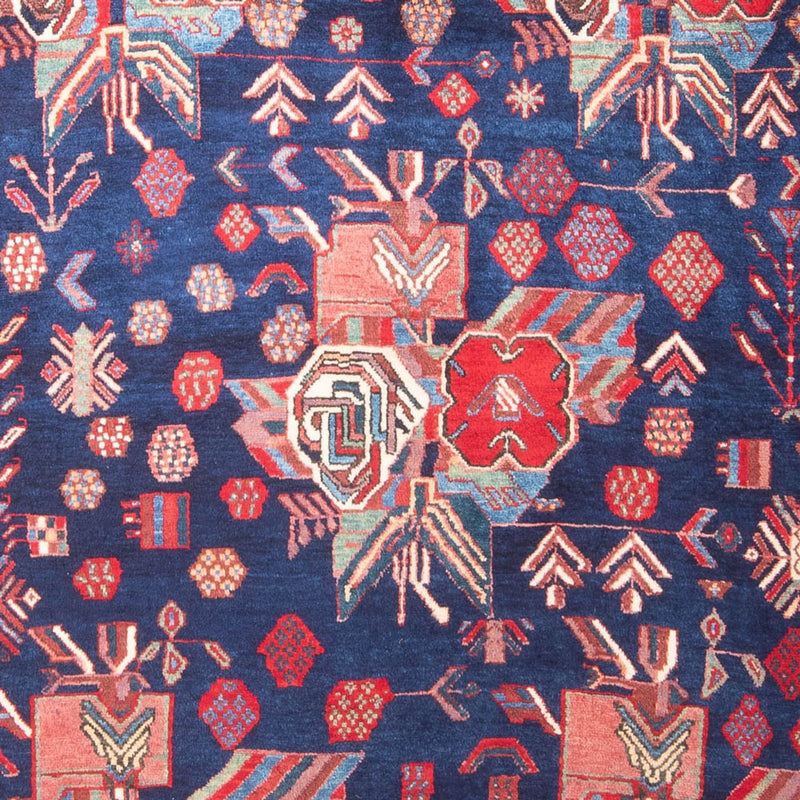 Afshar Sirjan Teppich 162x232cm - Perserteppich - dunkelblau