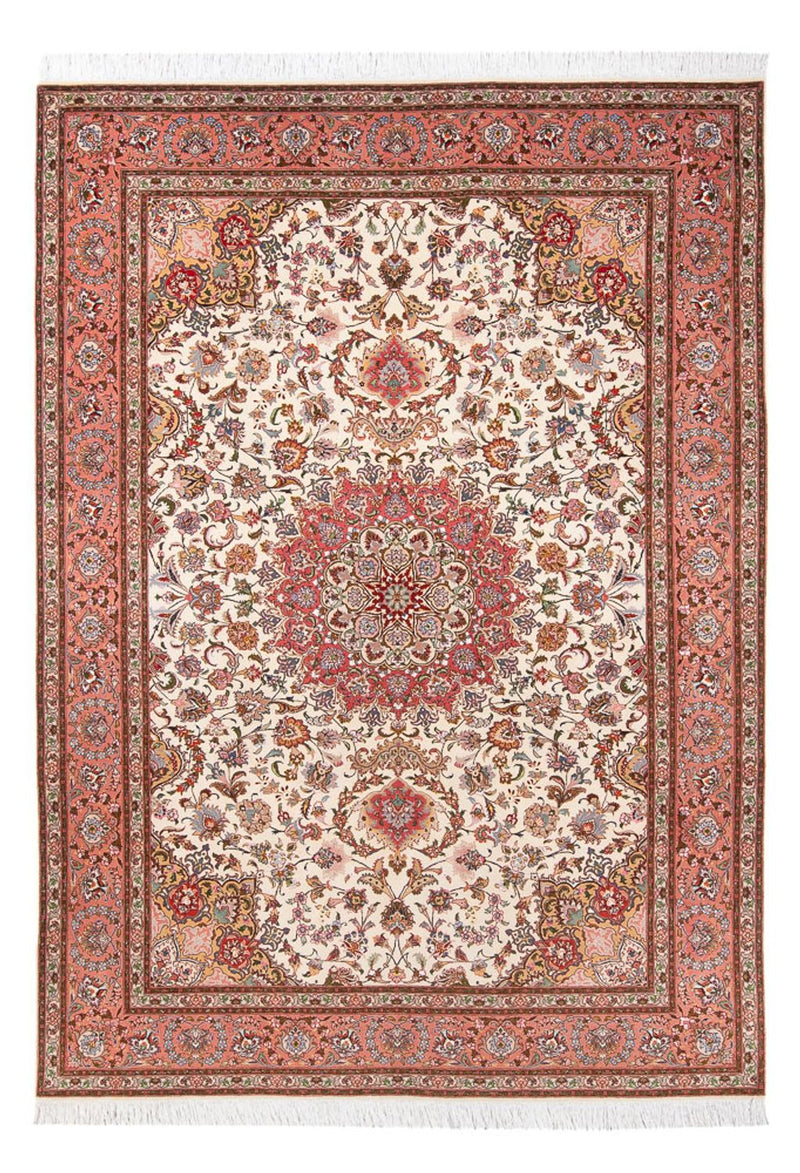 Täbriz - 50 Raj Teppich 200x302cm - Perserteppich - creme