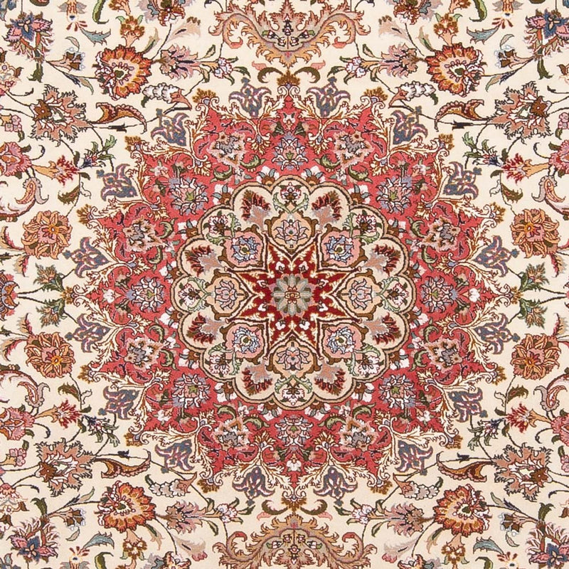 Täbriz - 50 Raj Teppich 200x302cm - Perserteppich - creme