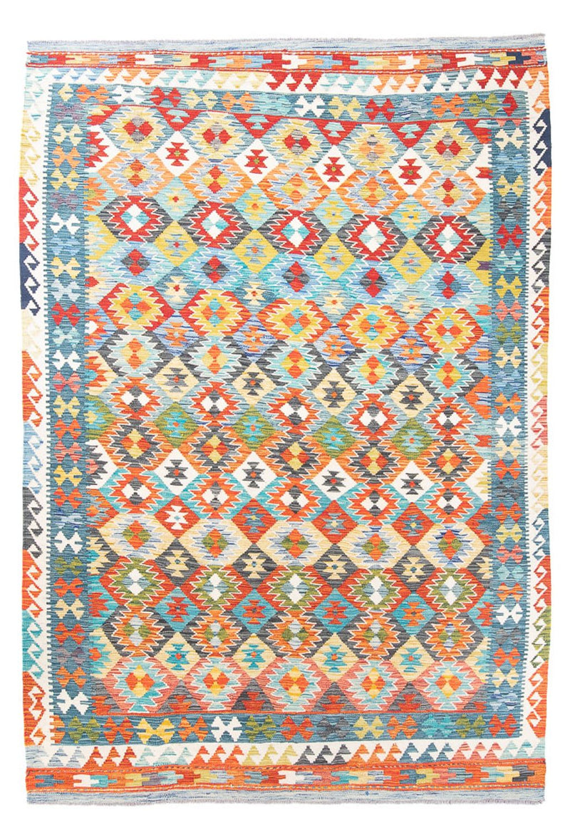 Kelim Maimene Teppich 202x290cm - mehrfarbig