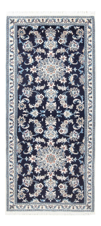 Nain Teppich 79x190cm - Perserteppich - dunkelblau