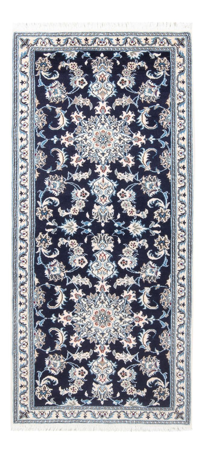 Nain Teppich 79x190cm - Perserteppich - dunkelblau