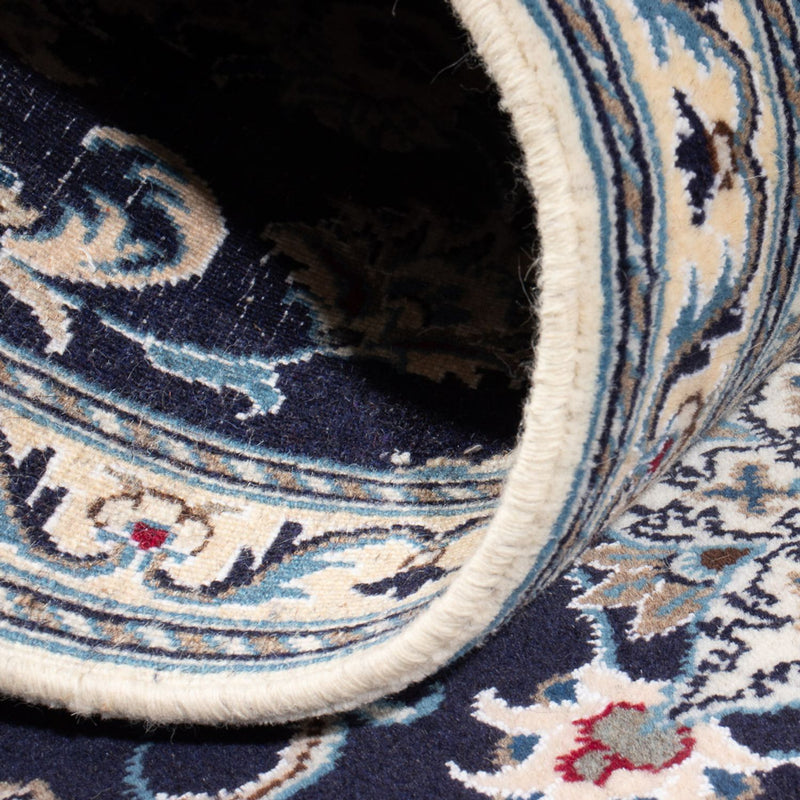 Nain Teppich 79x190cm - Perserteppich - dunkelblau