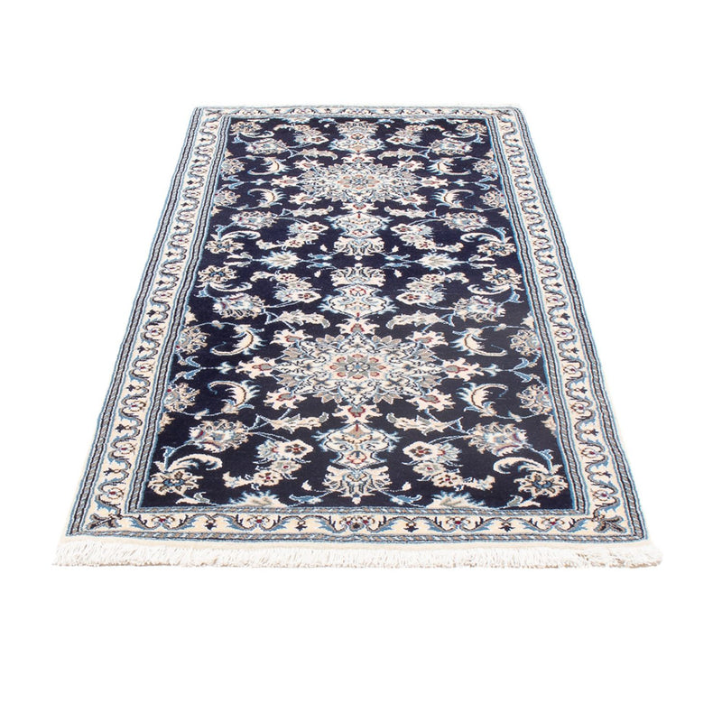 Nain Teppich 79x190cm - Perserteppich - dunkelblau