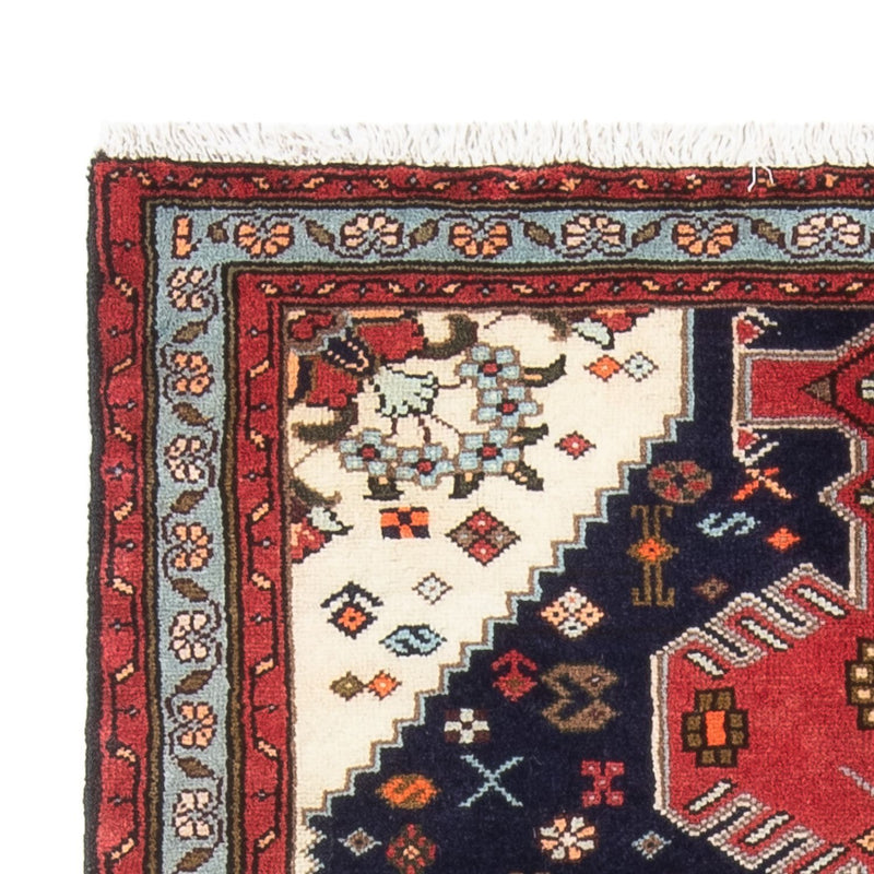 Hamadan Teppich 100x150cm - Perserteppich - dunkelblau