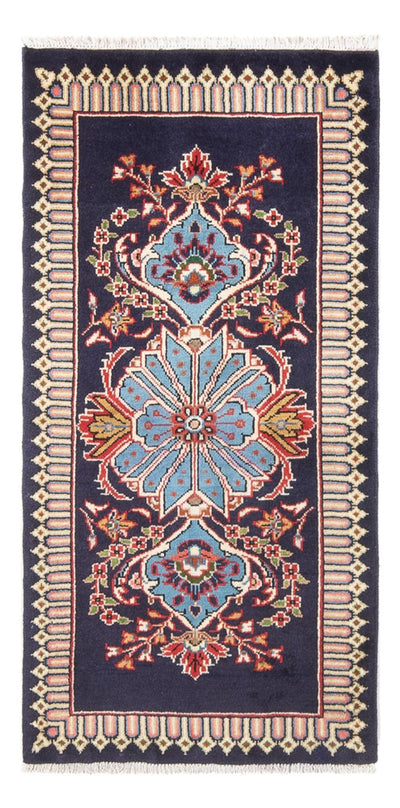 Keshan Teppich 64x128cm - Perserteppich - dunkelblau