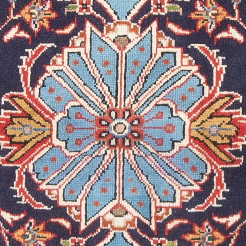 Keshan Teppich 64x128cm - Perserteppich - dunkelblau