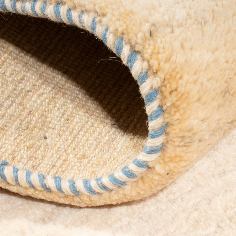 Gabbeh Persisch Teppich 73x146cm - Perserteppich Wollteppich - naturweiß