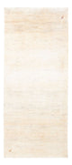 Gabbeh Persisch Teppich 83x193cm - Perserteppich Wollteppich - naturweiß