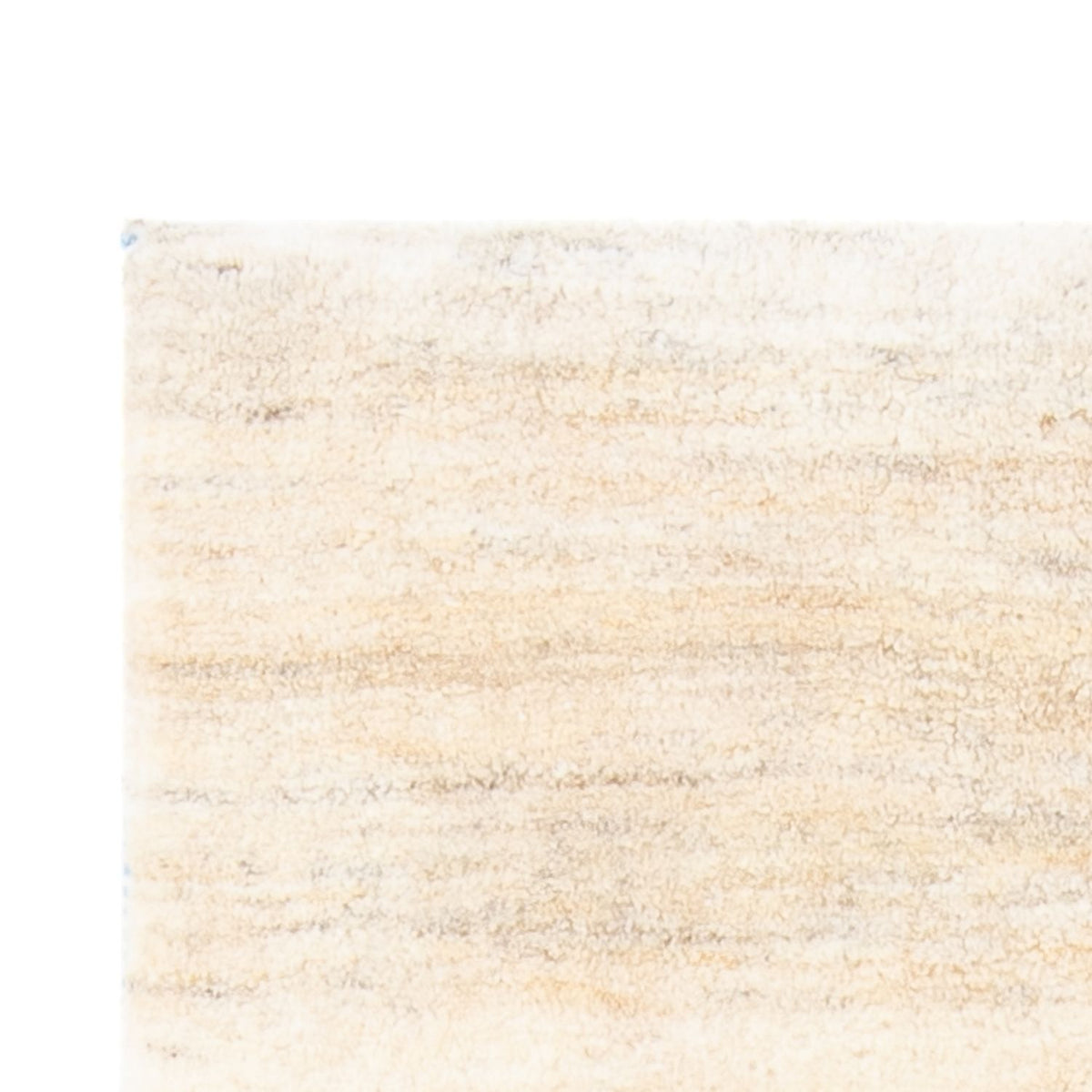Gabbeh Persisch Teppich 83x193cm - Perserteppich Wollteppich - naturweiß