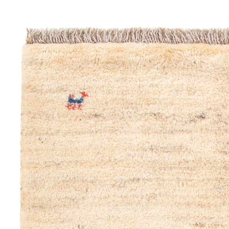 Gabbeh Persisch Teppich 60x86cm - Perserteppich Wollteppich - hellbeige