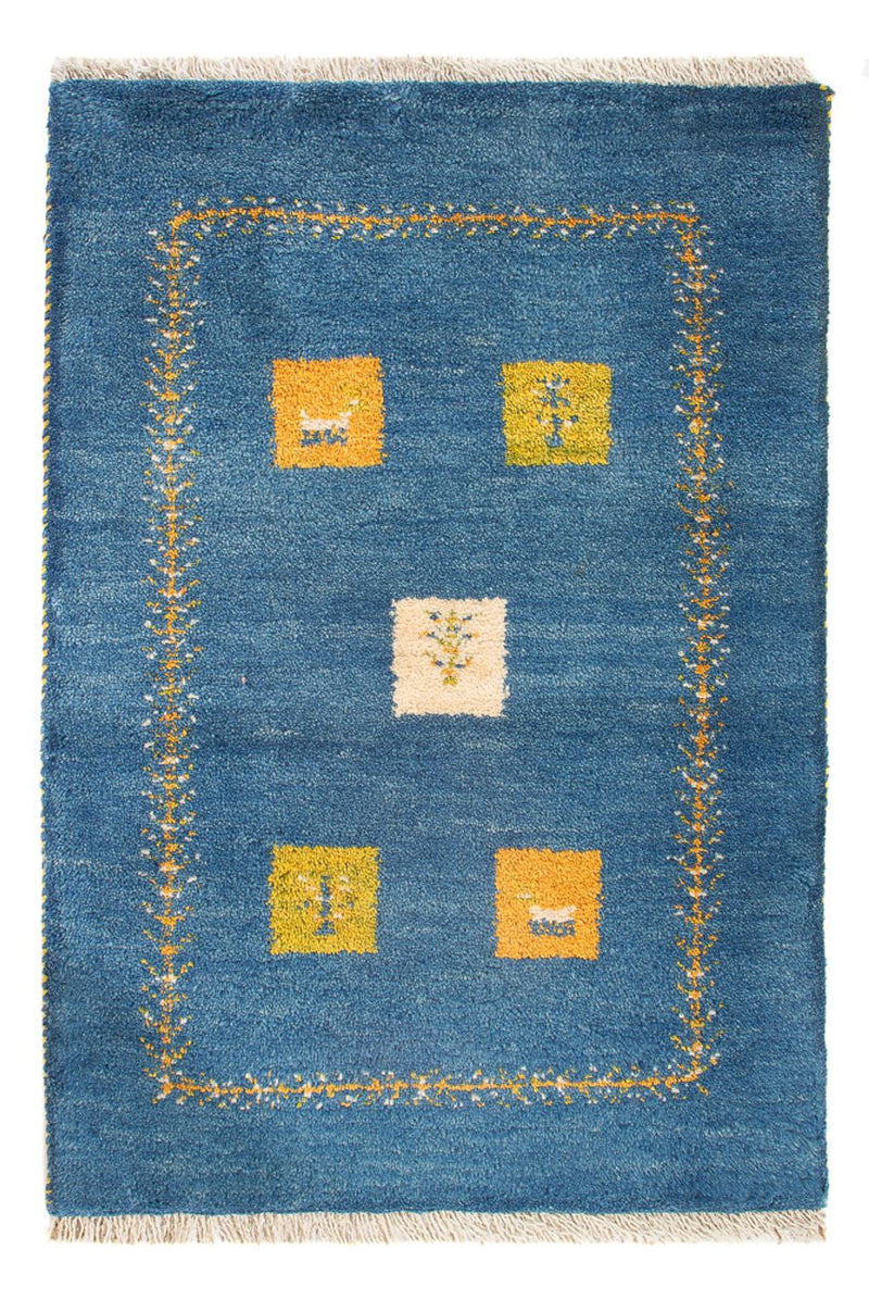 Gabbeh Persisch Teppich 59x89cm - Perserteppich Wollteppich - mehrfarbig