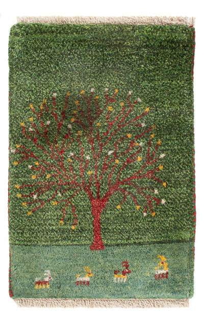 Gabbeh Persisch Teppich 40x60cm - Perserteppich Wollteppich - mehrfarbig