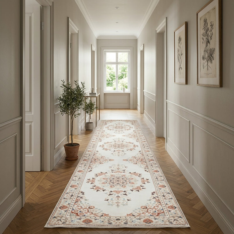 Keshan Teppich 78x360cm - Perserteppich - creme