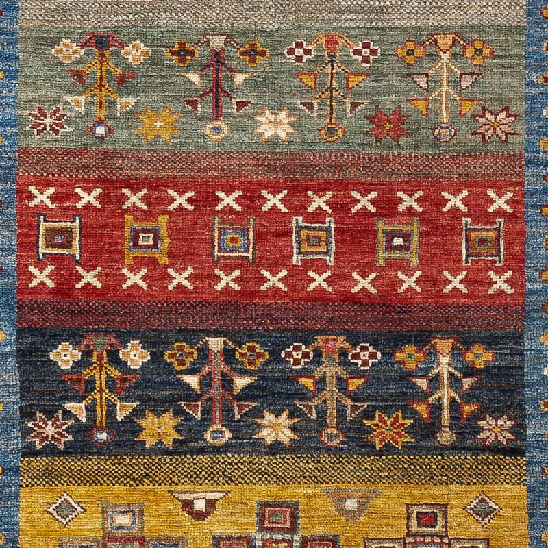 Gabbeh Teppich - Loribaft Perser - 105 x 143 cm - mehrfarbig