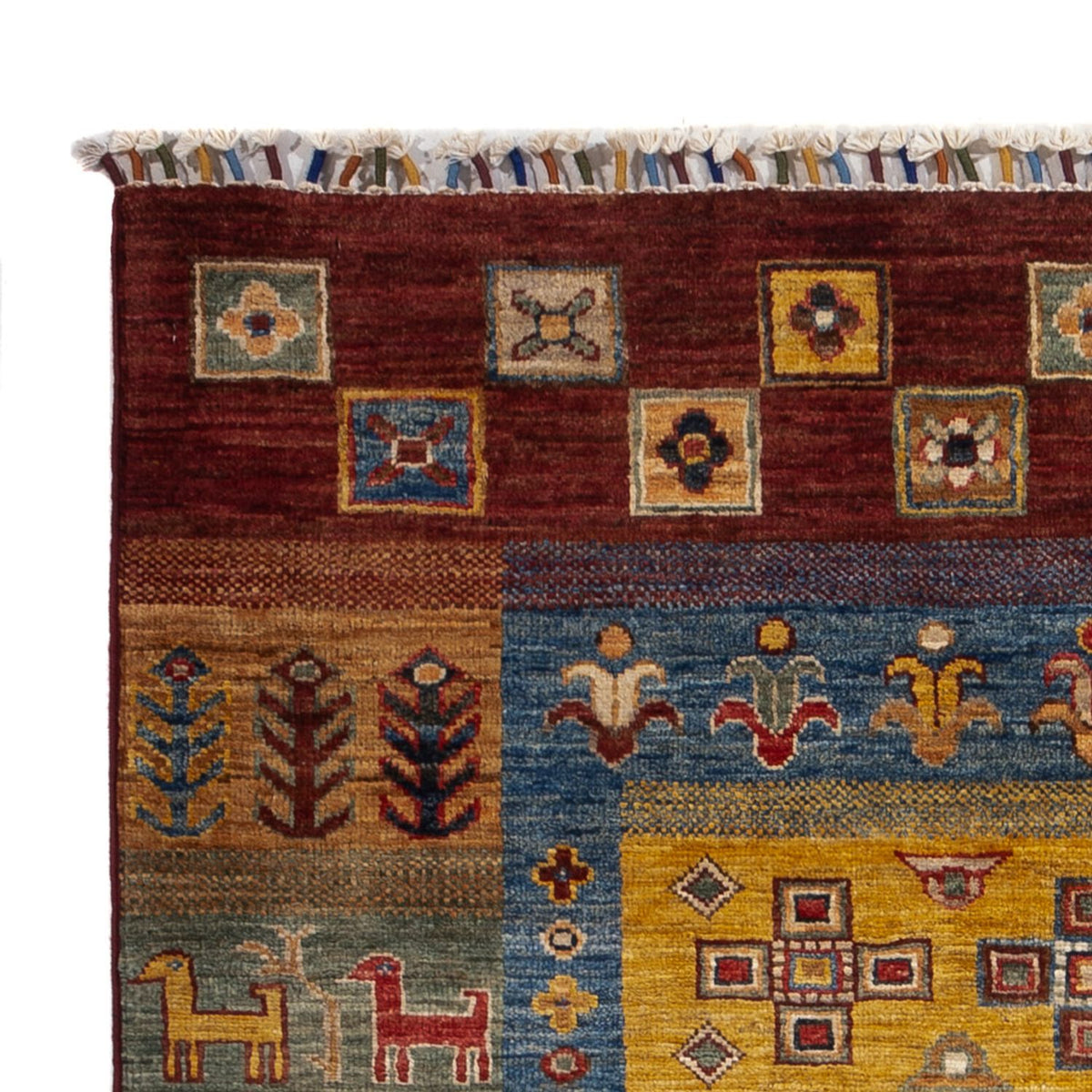 Gabbeh Teppich - Loribaft Perser - 105 x 143 cm - mehrfarbig