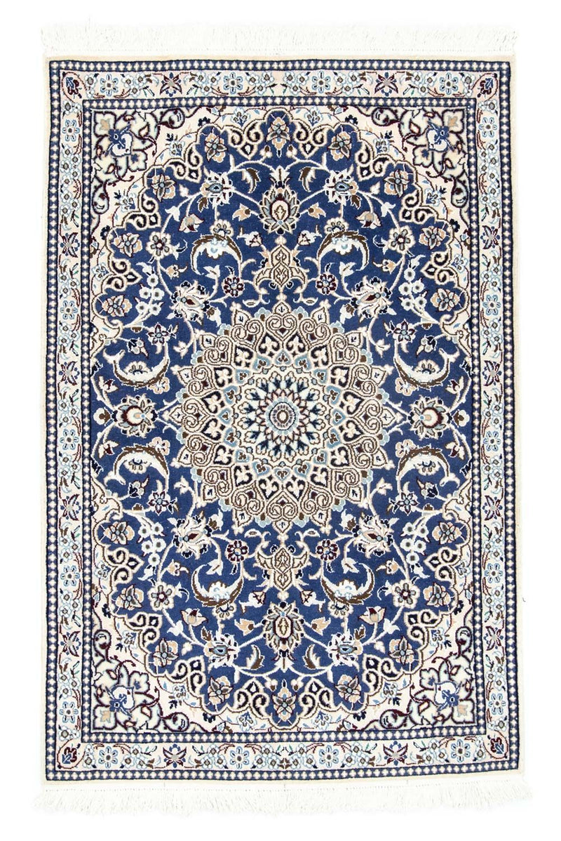 Nain Teppich 89x135cm - Perserteppich - blau
