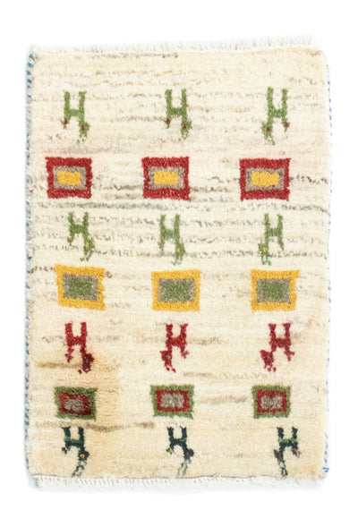Gabbeh Persisch Teppich 40x60cm - Perserteppich Wollteppich - mehrfarbig