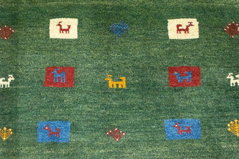 Gabbeh Persisch Teppich 92x128cm - Perserteppich Wollteppich