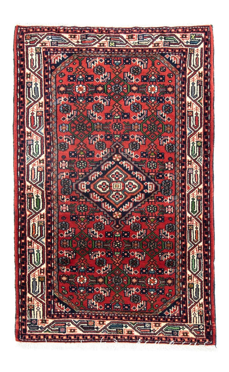 Hosseinabad Teppich 83x130cm - Perserteppich - rot