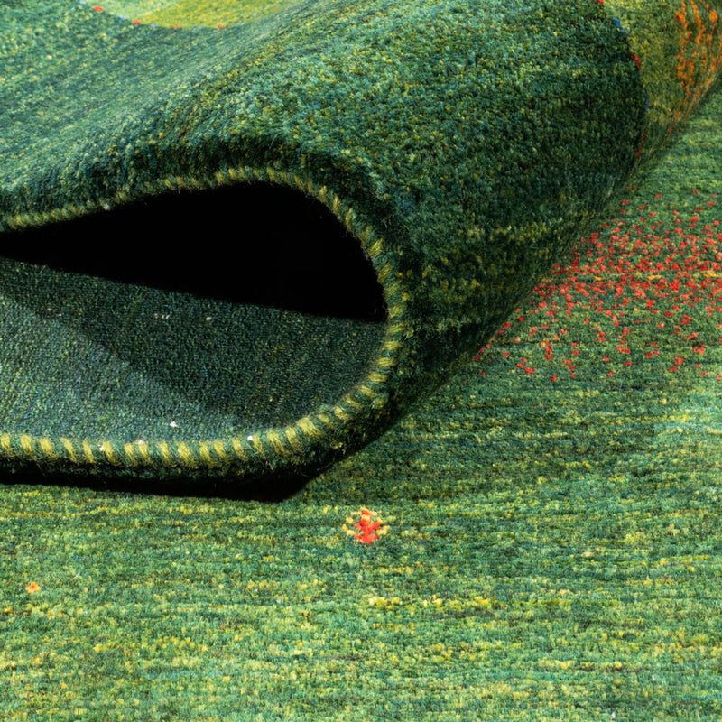 Gabbeh Teppich - Loribaft Perser - 175 x 245 cm - grün
