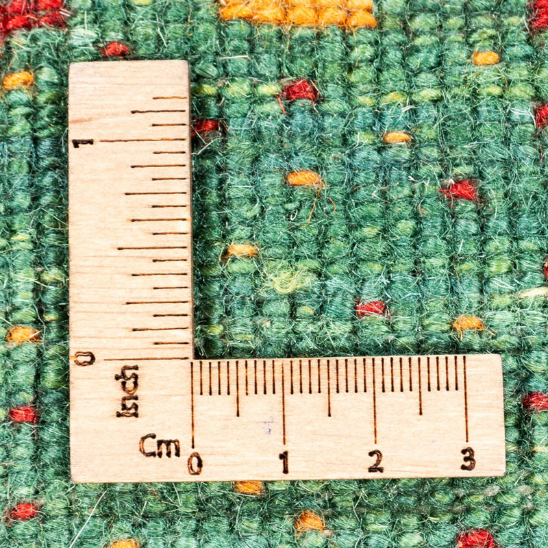 Loribaft Teppich Perser 70x140cm - Orientteppich - grün