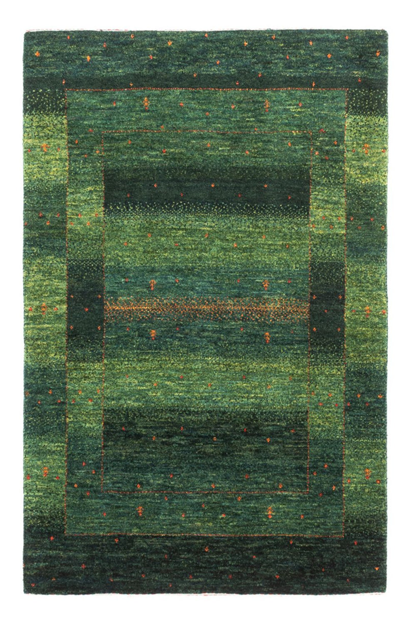 Gabbeh Teppich - Loribaft Perser - 82 x 129 cm - grün