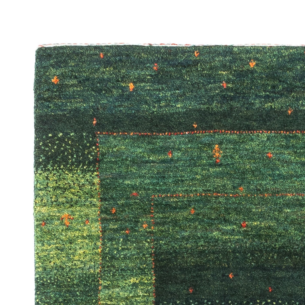 Gabbeh Teppich - Loribaft Perser - 82 x 129 cm - grün