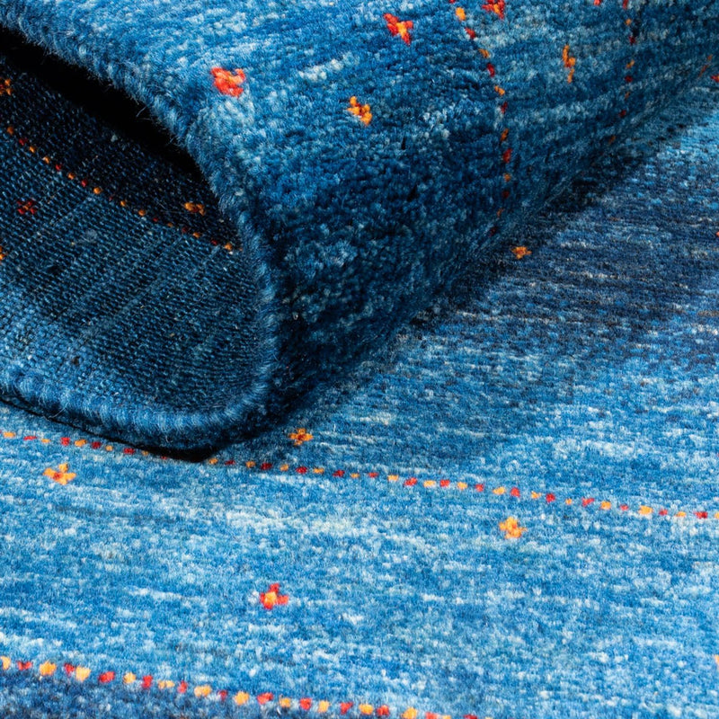 Gabbeh Teppich - Loribaft Perser - 85 x 129 cm - blau