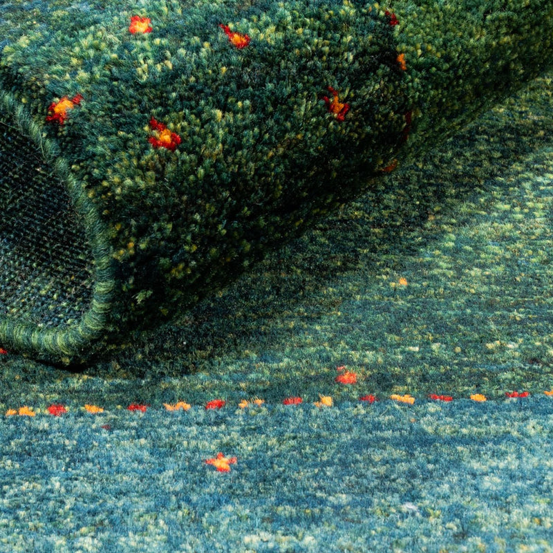 Loribaft Teppich Perser 80x121cm - Orientteppich - grün