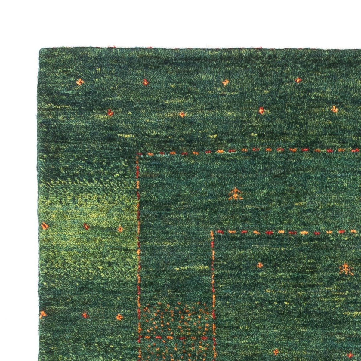 Loribaft Teppich Perser 82x118cm - Orientteppich - grün
