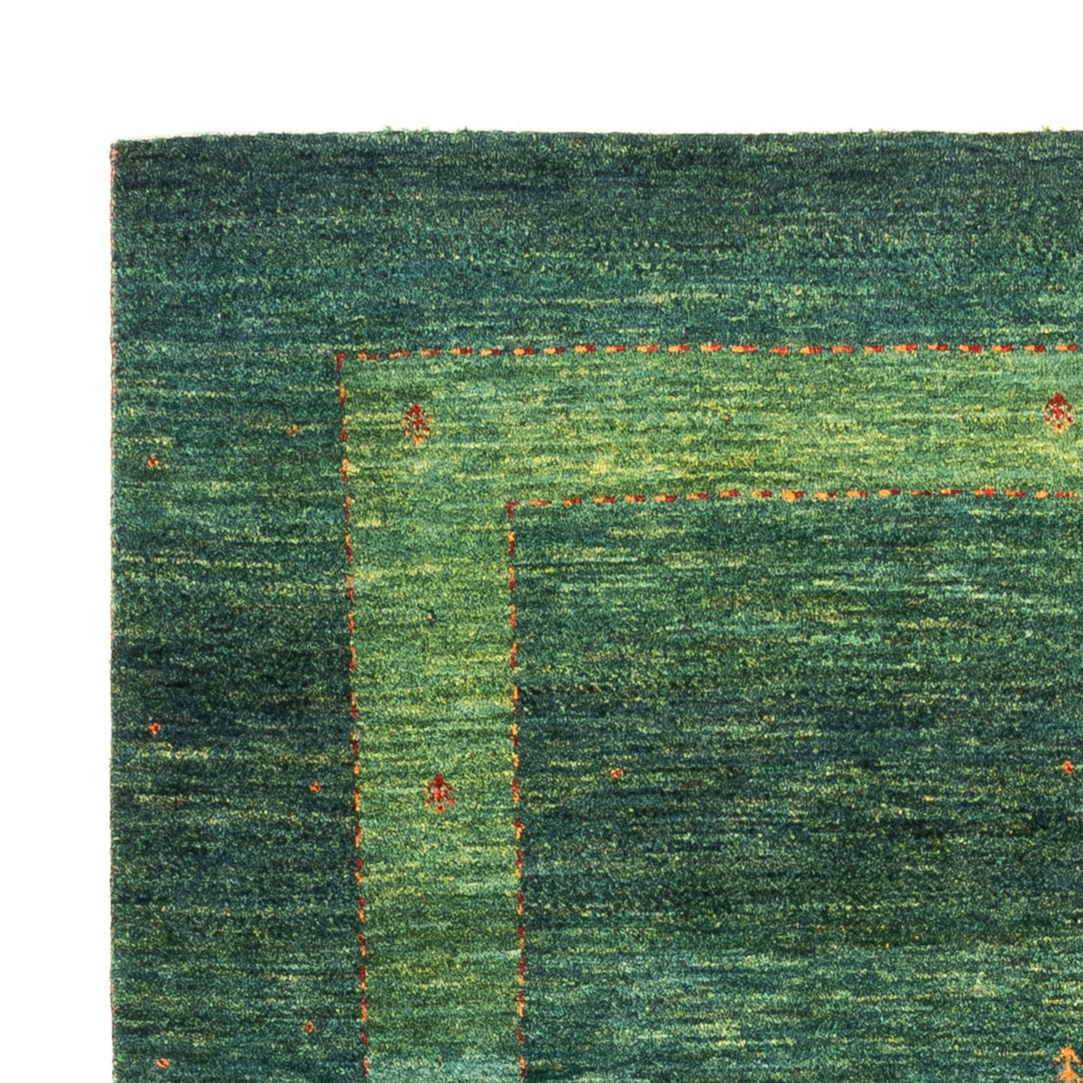 Loribaft Teppich Perser 132x162cm - Orientteppich - grün