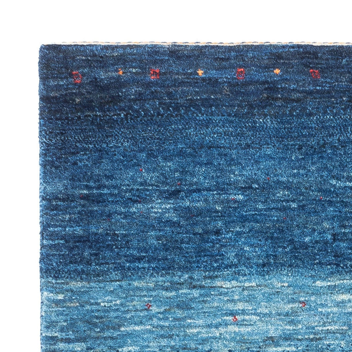 Loribaft Teppich Perser 88x108cm - Orientteppich - blau