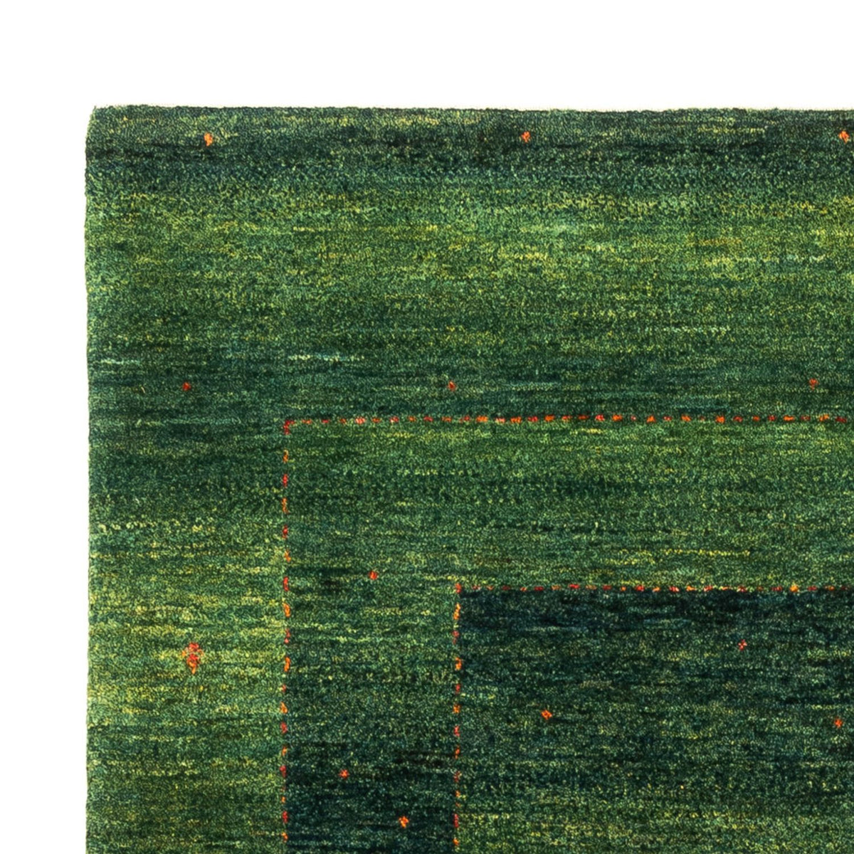 Gabbeh Teppich - Loribaft Perser - 128 x 182 cm - grün