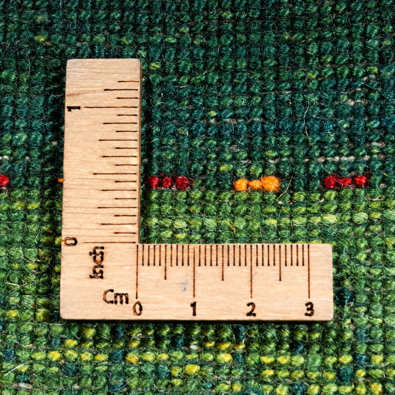 Gabbeh Teppich - Loribaft Perser - 128 x 182 cm - grün