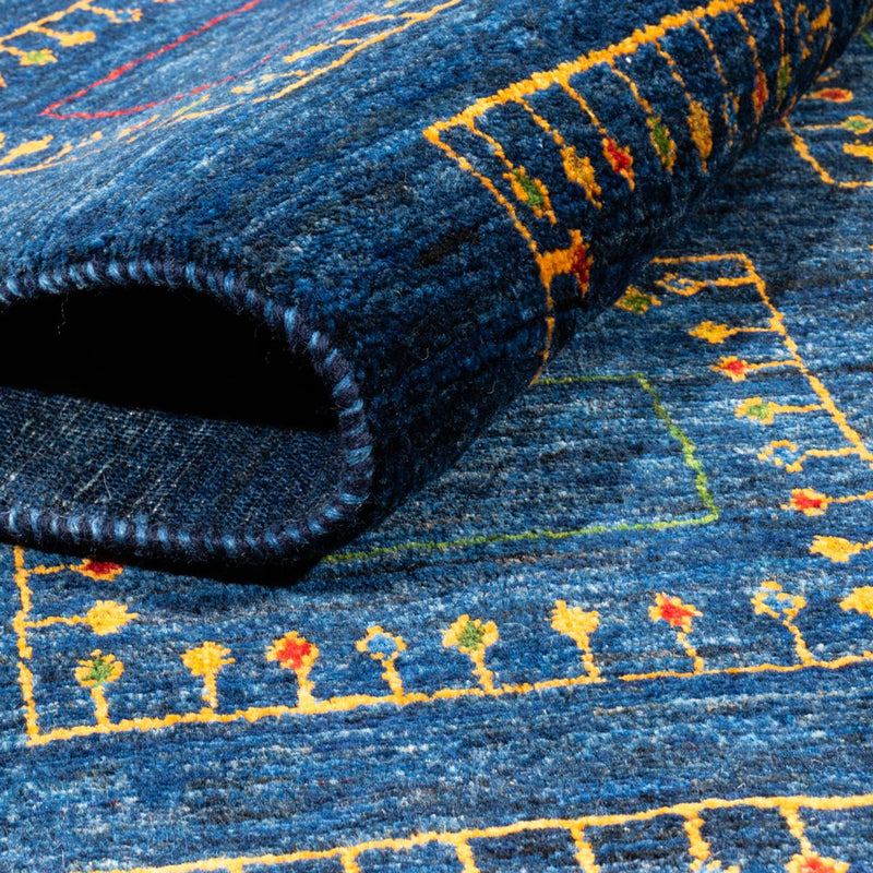 Gabbeh Teppich - Loribaft Perser - 180 x 253 cm - blau