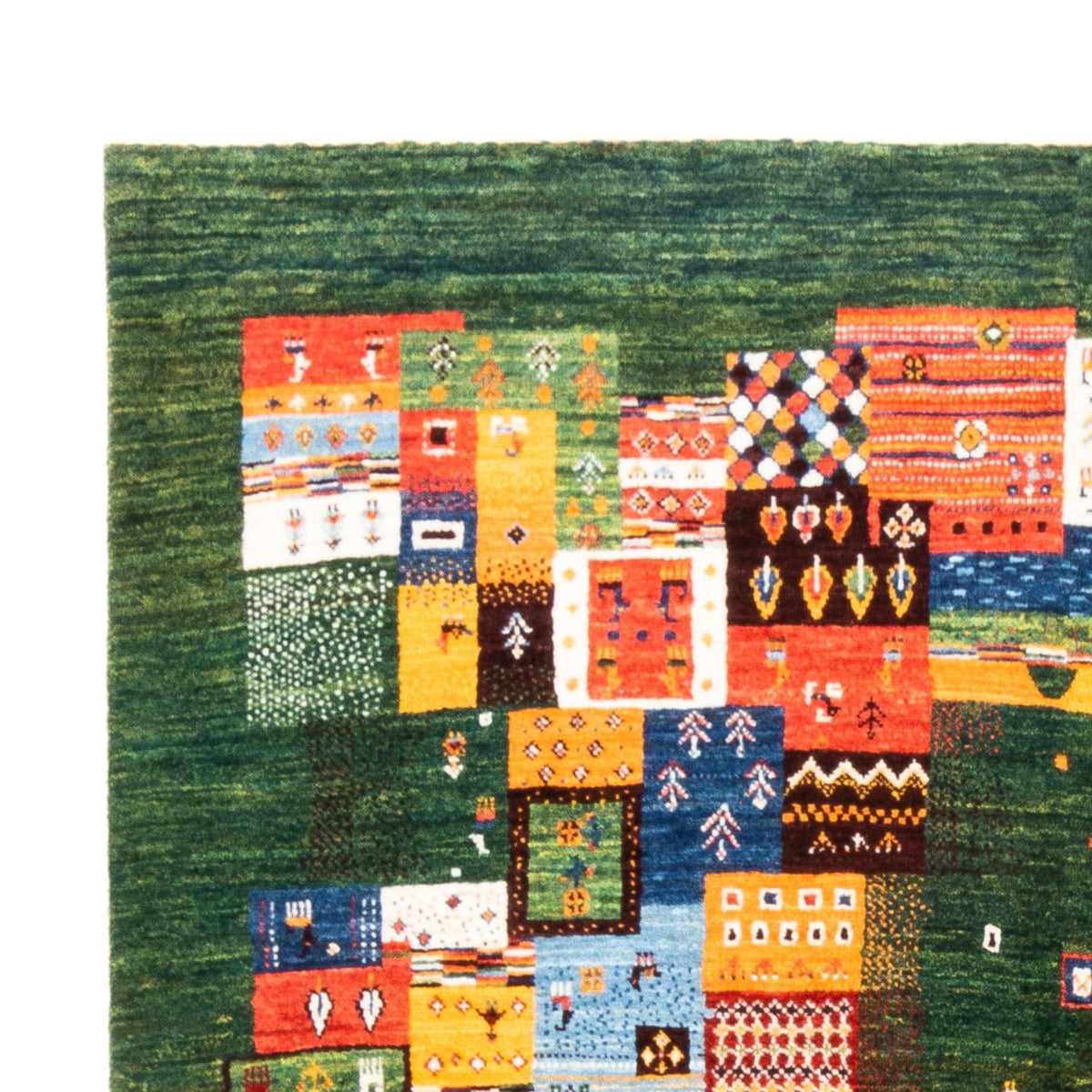 Loribaft Teppich Perser 176x244cm - Orientteppich - grün