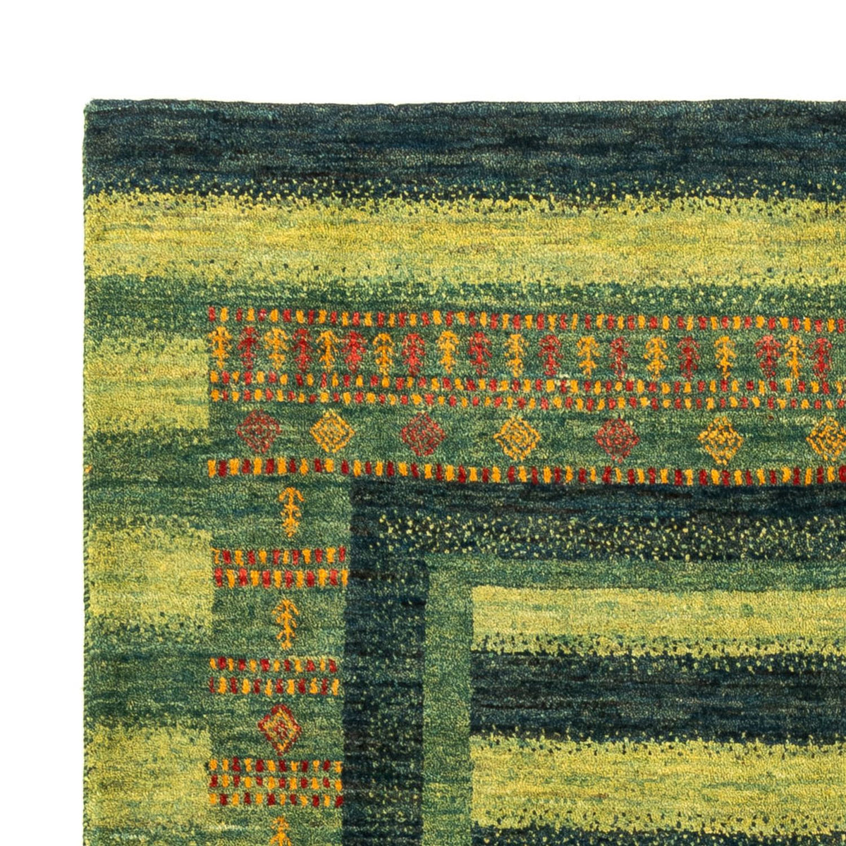 Loribaft Teppich Perser 152x206cm - Orientteppich - grün