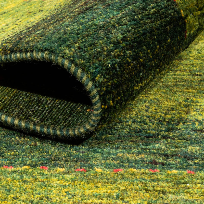 Gabbeh Teppich - Loribaft Perser - 153 x 213 cm - grün