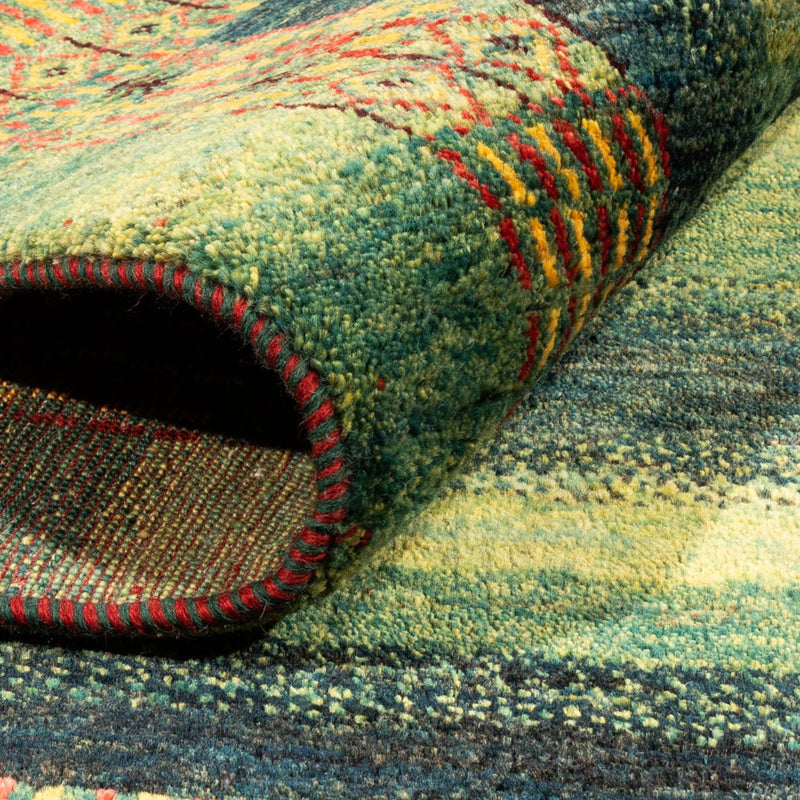Loribaft Teppich Perser 163x208cm - Orientteppich - grün