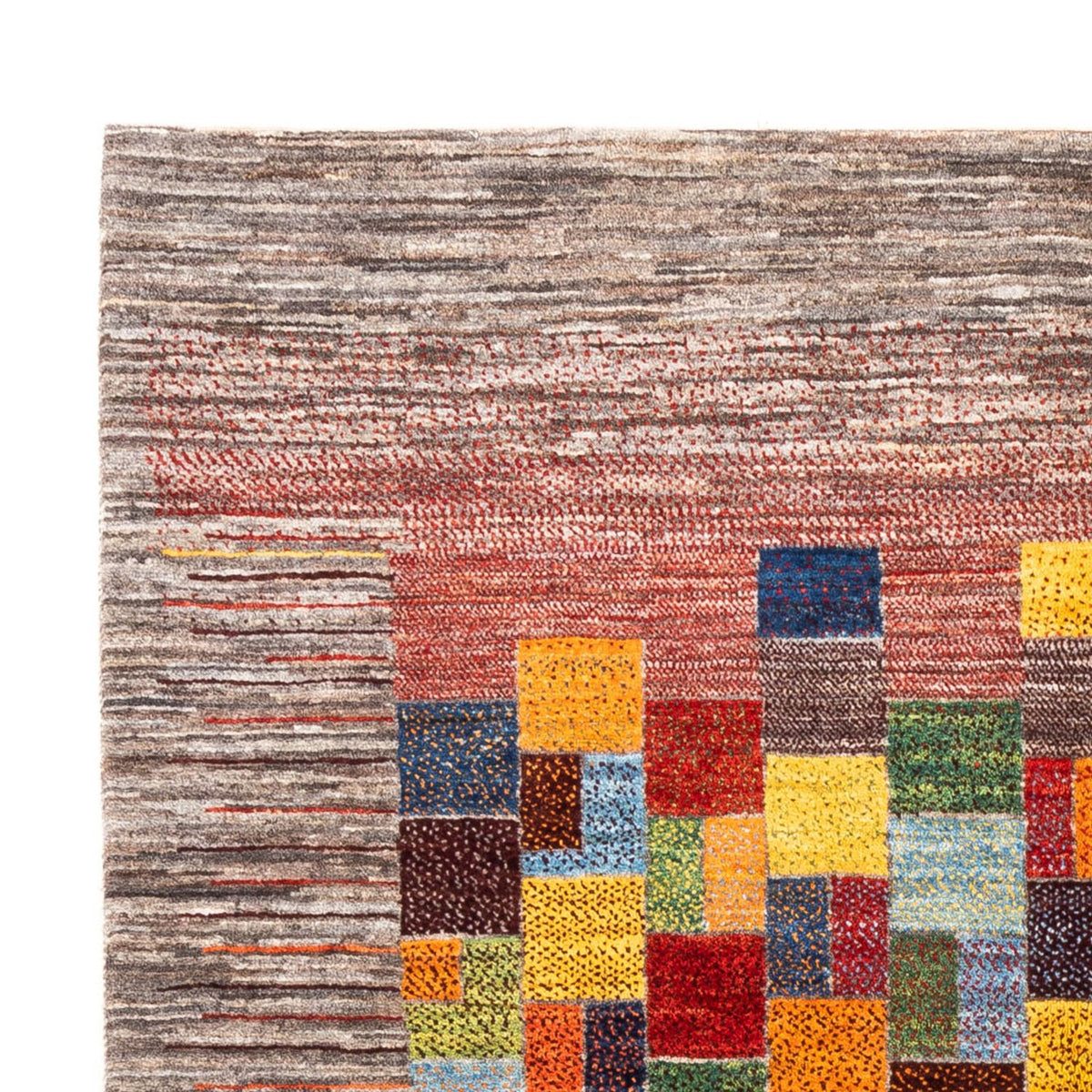 Gabbeh Teppich - Loribaft Perser - 153 x 210 cm - grau