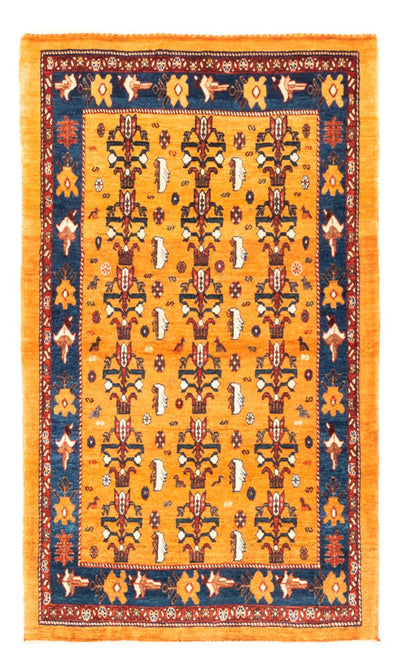 Gabbeh Persisch Teppich 102x157cm - Perserteppich Wollteppich - gold