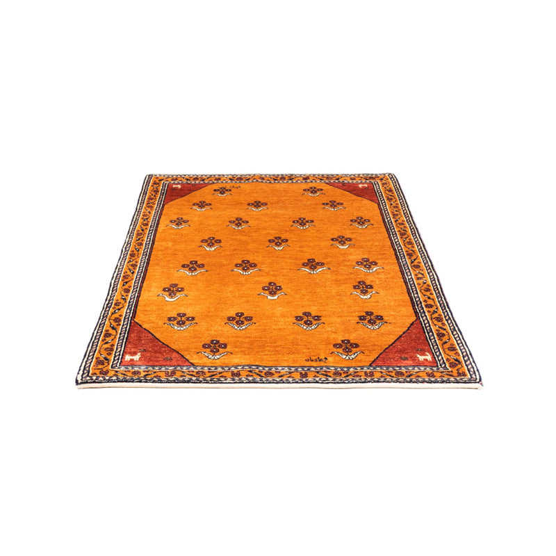 Gabbeh Persisch Teppich 105x148cm - Perserteppich Wollteppich - gold