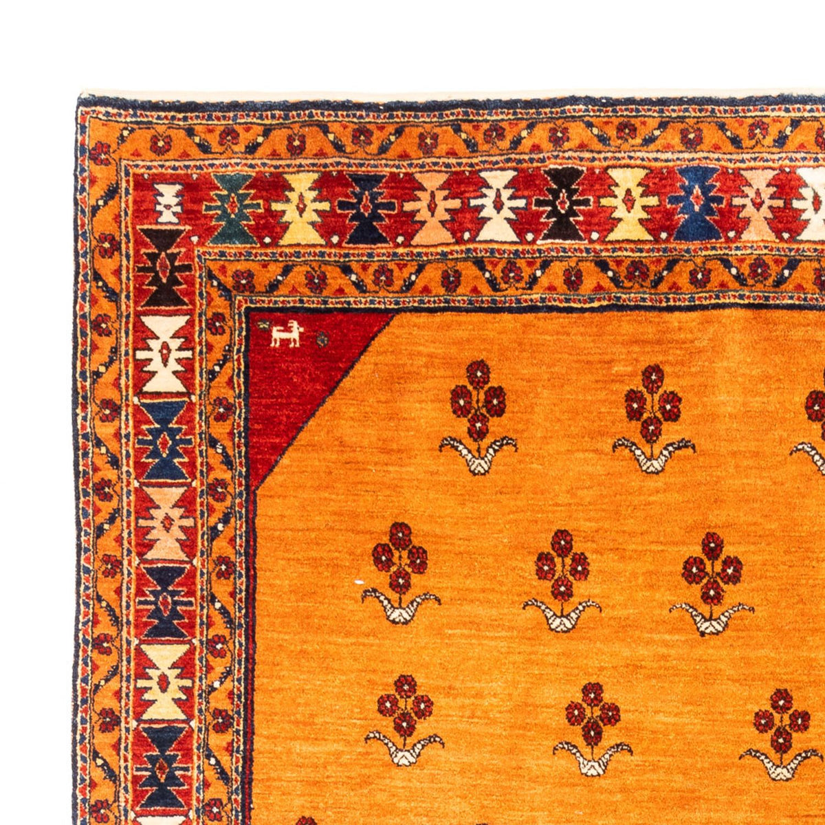 Gabbeh Persisch Teppich 177x237cm - Perserteppich Wollteppich - gold