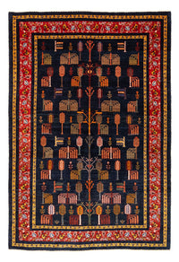 Gabbeh Persisch Teppich 170x240cm - Perserteppich Wollteppich - dunkelblau – product image